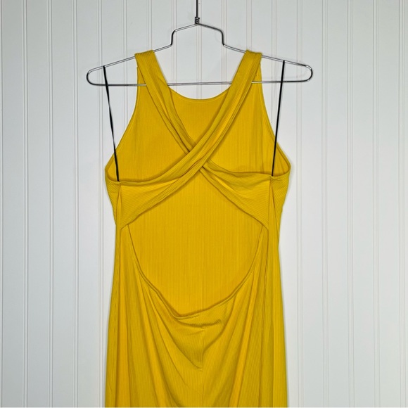 H&M High Neck Ribbed Cross Back Midi Dress - Picture 5 of 7